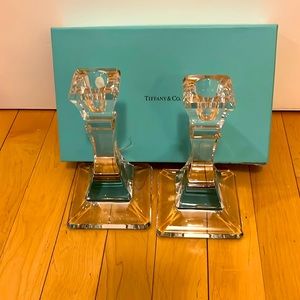 Tiffany & Co. Crystal Candlesticks